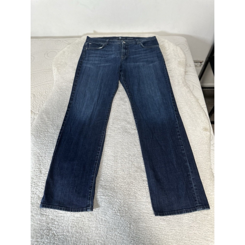 7 For All Mankind Men's Austyn Straight Jeans Size 38x34 Pants Stretch